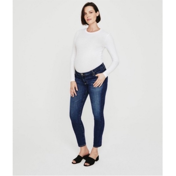 AG Adriano Goldschmied Maternity Prima Cigarette Leg Dark Wash Jeans Size 26 - Picture 4 of 13